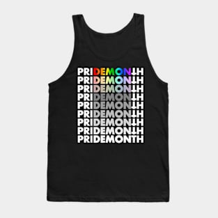 PRIDE DEMON (white text) Tank Top